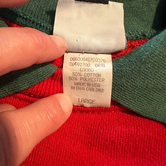 Vintage Dear Santa I deserve it all Lee collared sweatshirt L - Picture 3 of 11